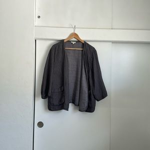 Eileen Fisher 3/4 length gray jacket
